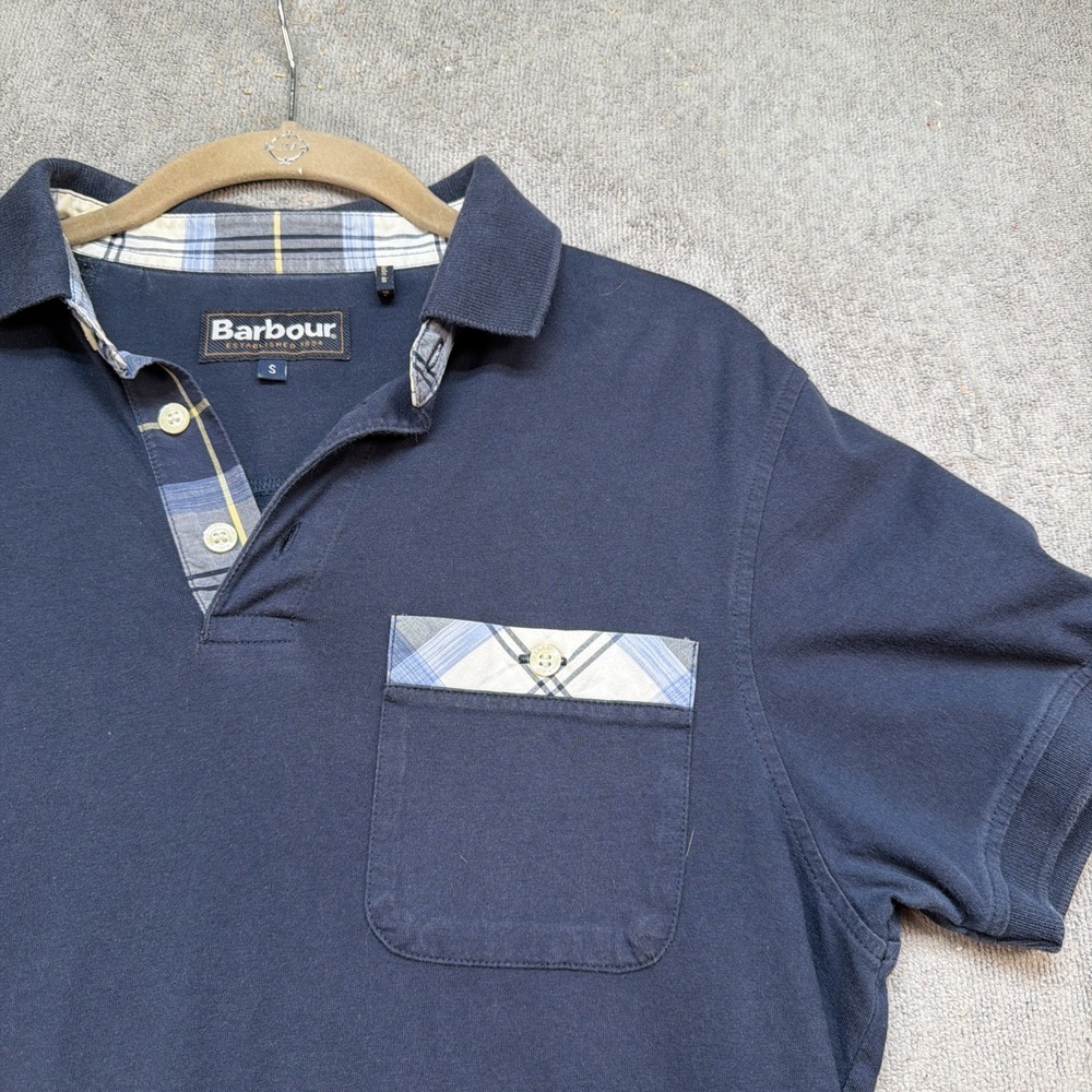 Barbour Men's‎ Polo Shirt Short Sleeve Blue Heritage Preppy Small